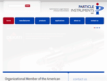 Tablet Screenshot of particleinstruments.com
